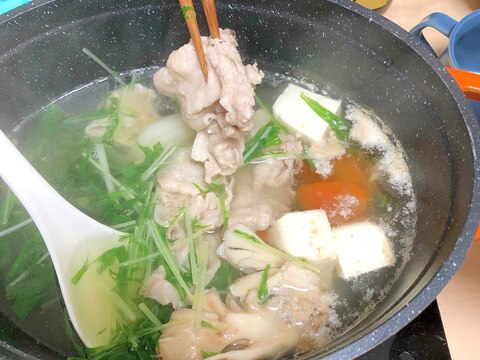 豆腐と豚肉の鍋